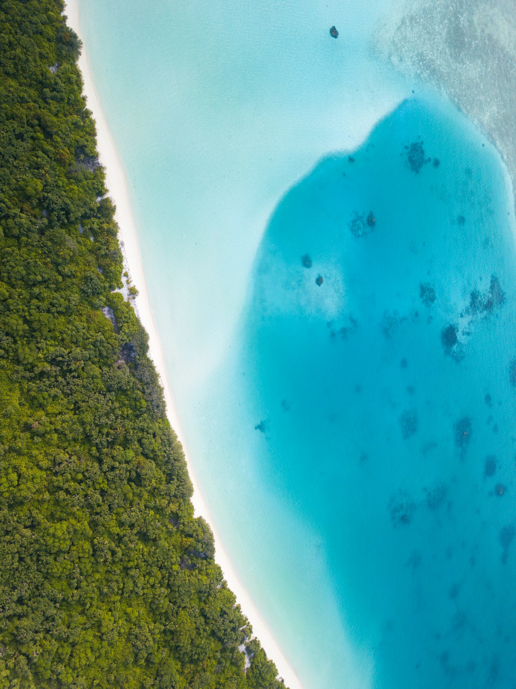 Illustrative Maldives island and lagoon